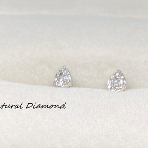 18K Gold Natural Diamond Earrings